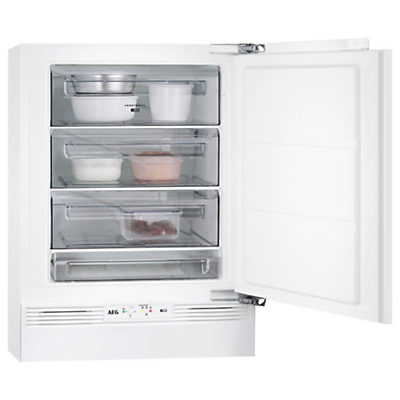 AEG ABE68221AF Built-Under Freezer, A++ Energy Rating, 60cm Wide, White AEG ABE68221AF Built-Under Freezer, A++ Energy Rating, 60cm Wide, White